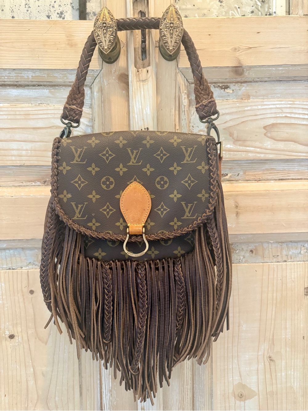 Louis Vuitton Monogram Fringe Crossbody Bag revamped by Vintage Boho